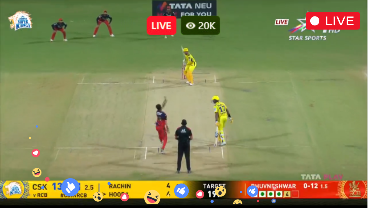 IPL 2025 Live –RCB vs CSK Live Streaming Free – Star Sports Live Match – Chennai Super Kings vs Royal Challengers Bengaluru 8th T20 Match Online