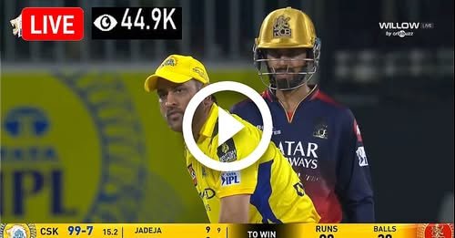 IPL 2025 Live Match Today –RCB vs CSK Live Streaming Free – Star Sports Live Match – Chennai Super Kings vs Royal Challengers Bengaluru 8th T20 Match Online
