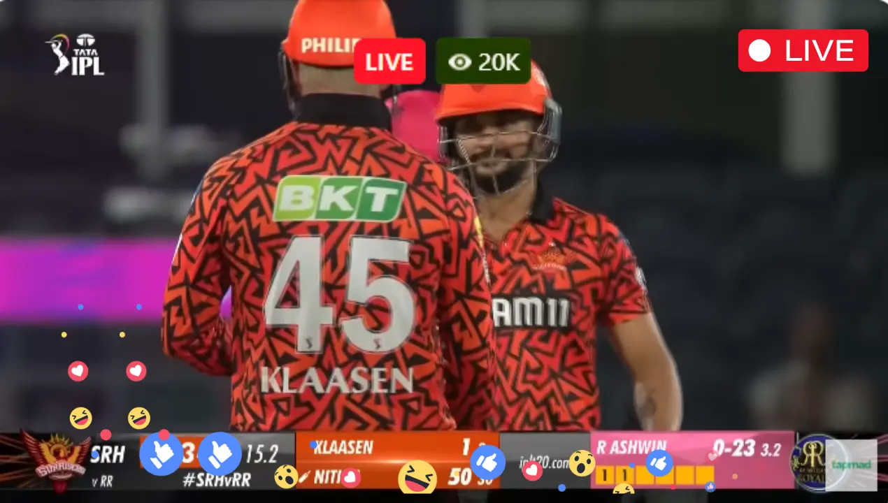 SRH vs RR Live Streaming Free – Star Sports Live Match – Sunrisers Hyderabad vs Rajasthan Royals, 1st Match Live 2nd T20 Match Online
