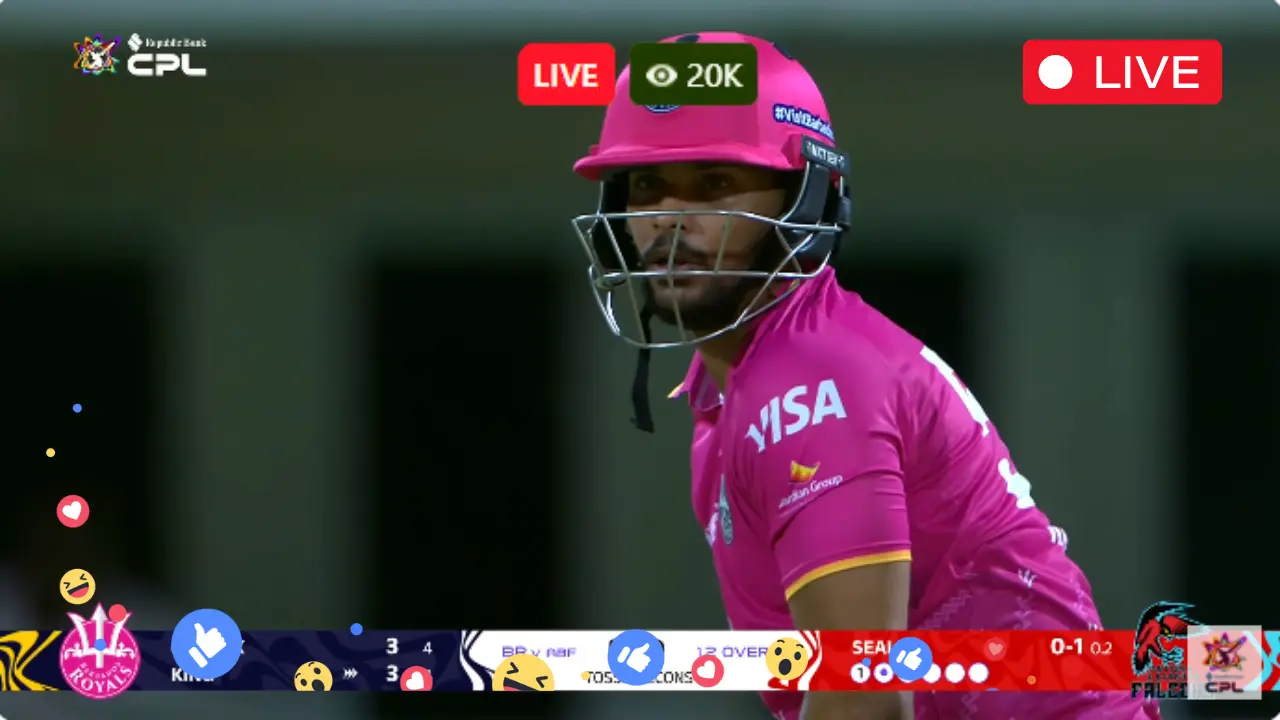 GUY vs BR Live Streaming Free – TNT Sports Live Match – Guyana Amazon Warriors vs Barbados Royals, 30th T20 Match, Live Online