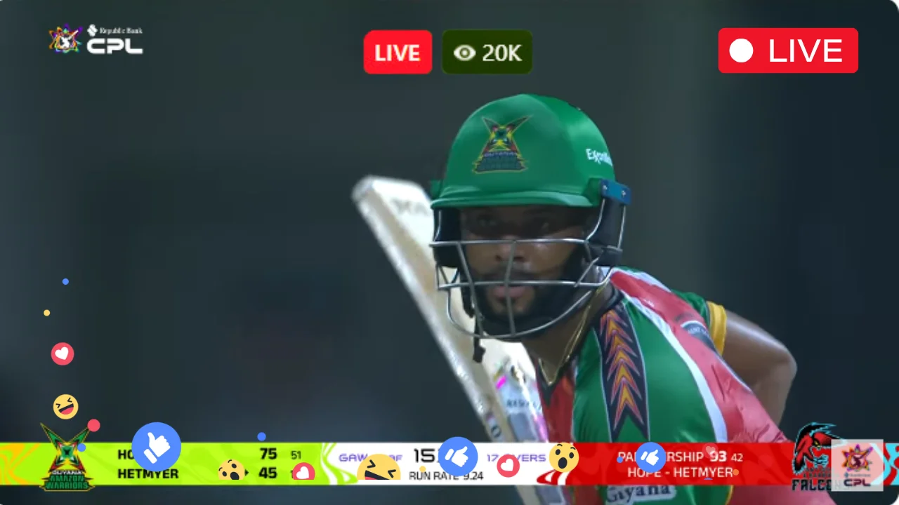 CPL 2025 Live – GUY vs SLK Live Match Streaming Free – TNT Sports Live Match – Guyana vs Kings, Qualifier 1 T20 Match, Live Online