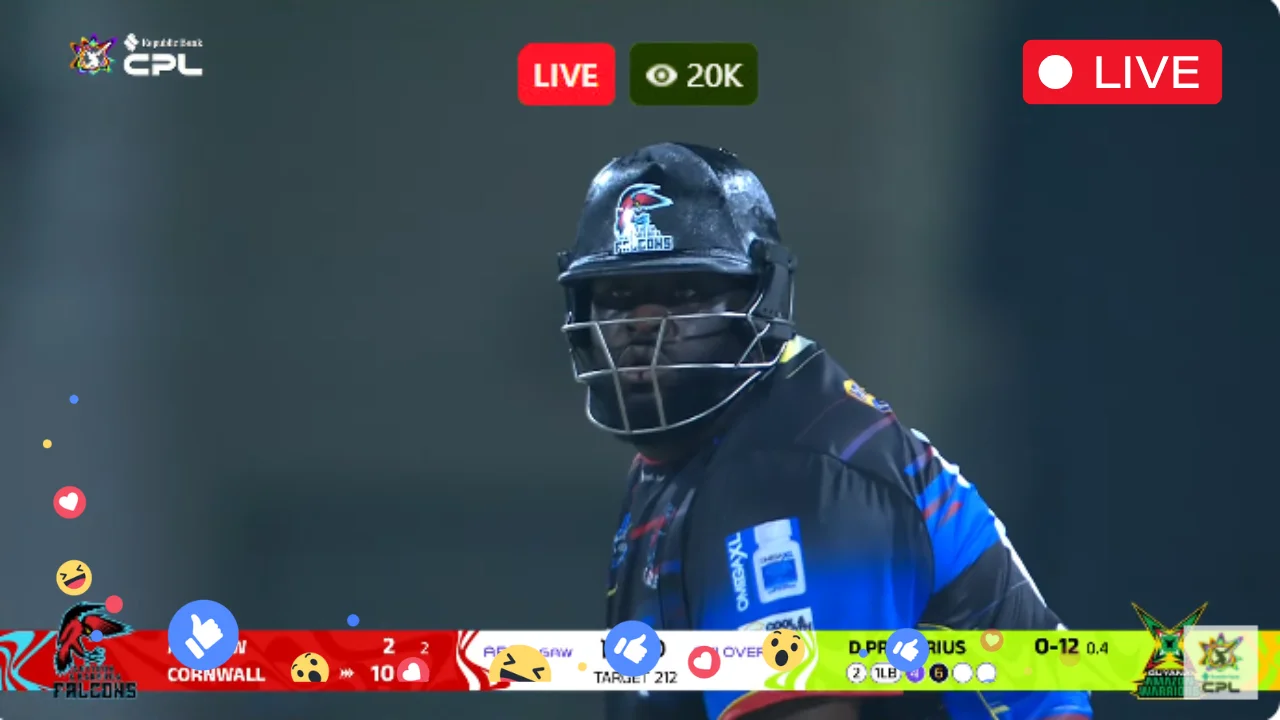CPL Live Match – GAW vs ABF Live Streaming Free – TNT Sports Live Match – Guyana Amazon Warriors vs Antigua and Barbuda Falcons, 26th T20 Match, Live Online