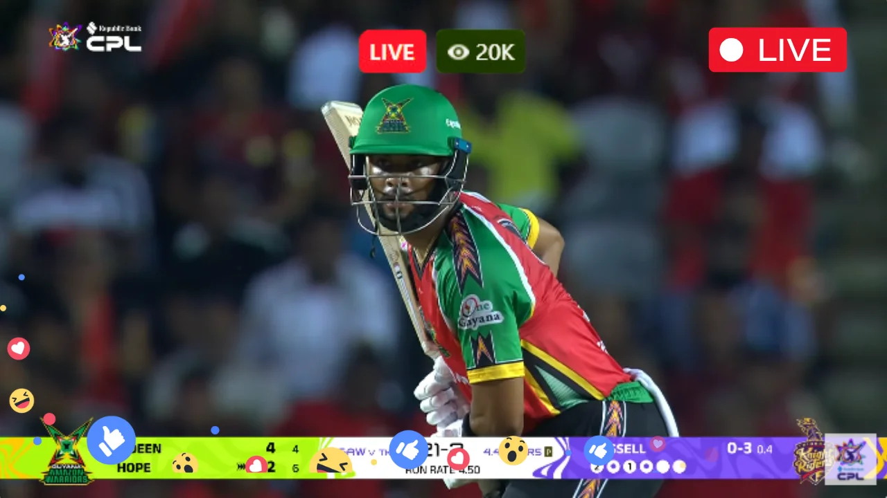 GAW vs TKR Live Streaming Free – CPL Final 2025 Live – TNT Sports Live Match – Guyana Amazon Warriors vs Trinbago Knight Riders, Final Match, Live Online